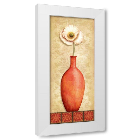 Asian Red II White Modern Wood Framed Art Print by Corbin, Delphine