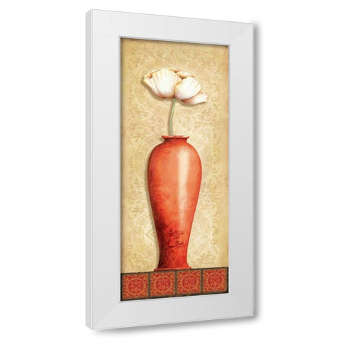 Asian Red IV White Modern Wood Framed Art Print by Corbin, Delphine
