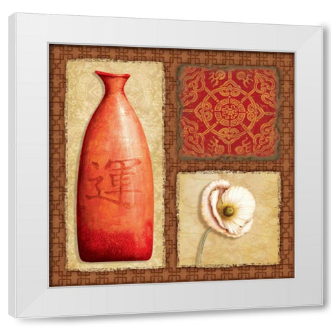 Oriental Collage I White Modern Wood Framed Art Print by Corbin, Delphine