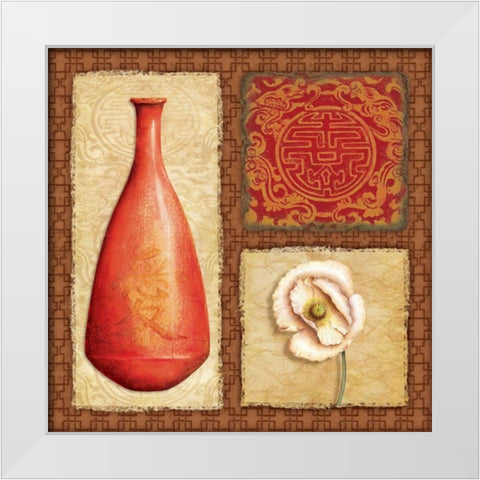 Oriental Collage II White Modern Wood Framed Art Print by Corbin, Delphine