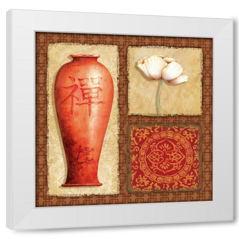 Oriental Collage IV White Modern Wood Framed Art Print by Corbin, Delphine