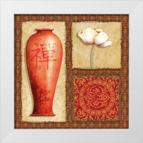 Oriental Collage IV White Modern Wood Framed Art Print by Corbin, Delphine