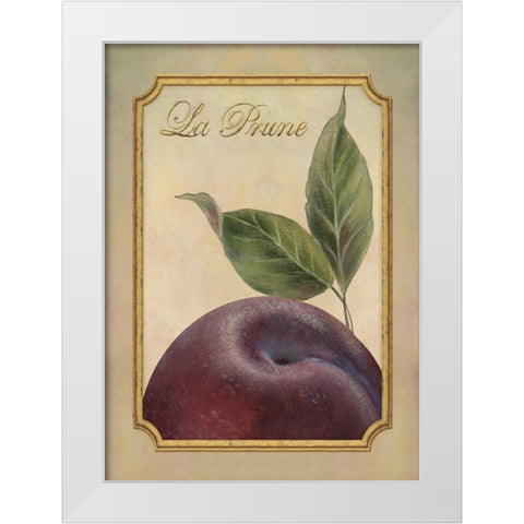 La Prune White Modern Wood Framed Art Print by Corbin, Delphine