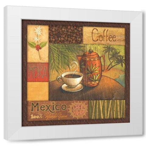 Pause Cafe I White Modern Wood Framed Art Print by Corbin, Delphine
