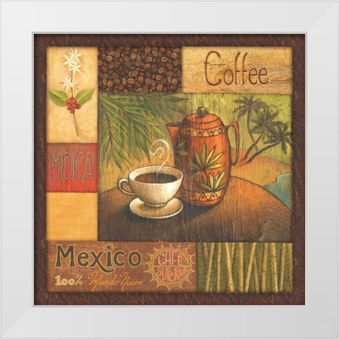 Pause Cafe I White Modern Wood Framed Art Print by Corbin, Delphine