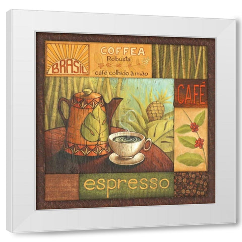 Pause Cafe II White Modern Wood Framed Art Print by Corbin, Delphine