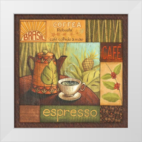 Pause Cafe II White Modern Wood Framed Art Print by Corbin, Delphine