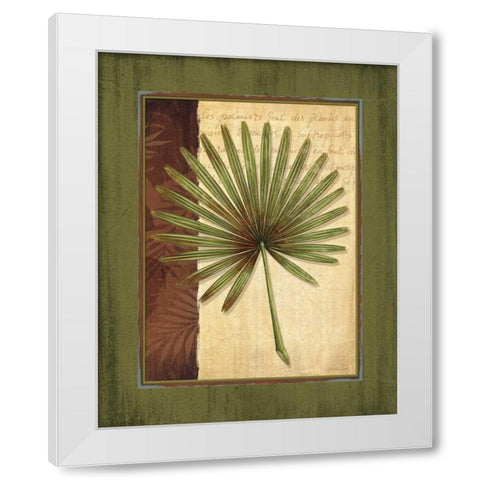 Palm Tropical I White Modern Wood Framed Art Print by Corbin, Delphine
