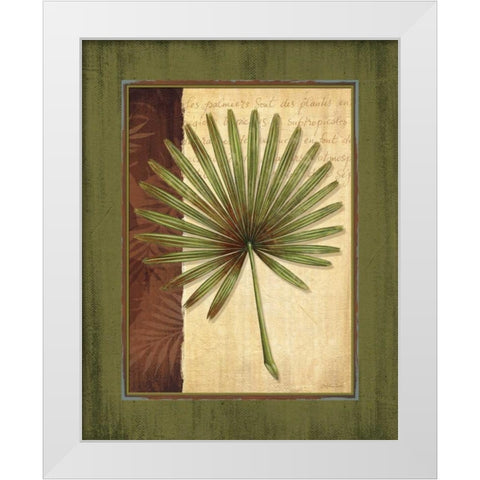 Palm Tropical I White Modern Wood Framed Art Print by Corbin, Delphine