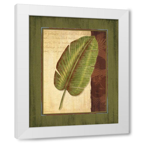Palm Tropical II White Modern Wood Framed Art Print by Corbin, Delphine