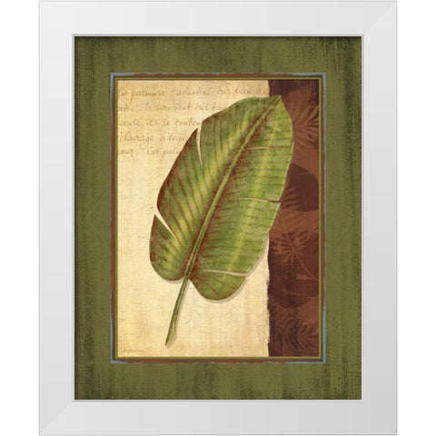 Palm Tropical II White Modern Wood Framed Art Print by Corbin, Delphine