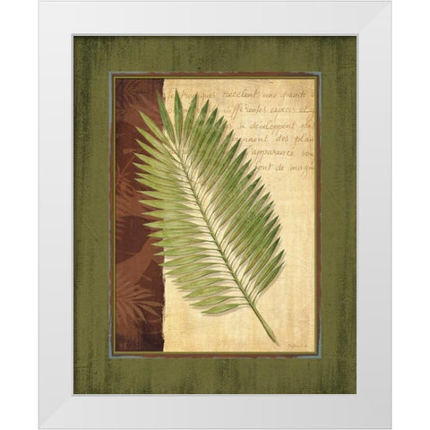 Palm Tropical III White Modern Wood Framed Art Print by Corbin, Delphine