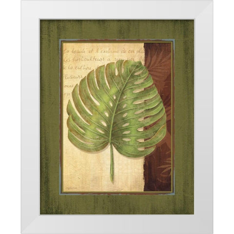 Palm Tropical IV White Modern Wood Framed Art Print by Corbin, Delphine