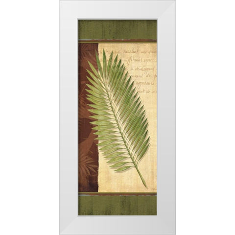 Palm Tropic Panel III White Modern Wood Framed Art Print by Corbin, Delphine