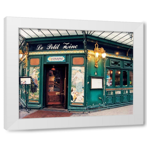 Le Petit Zinc White Modern Wood Framed Art Print by Cieslikowski, Zeny