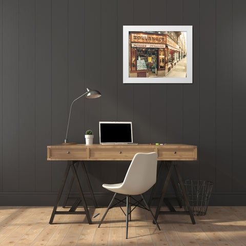 Boulangier Patissier White Modern Wood Framed Art Print by Cieslikowski, Zeny
