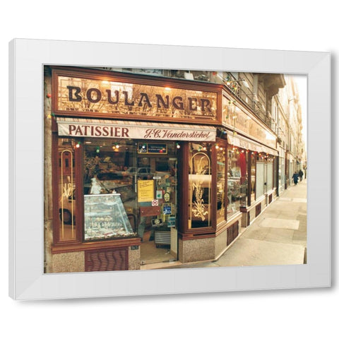 Boulangier Patissier White Modern Wood Framed Art Print by Cieslikowski, Zeny