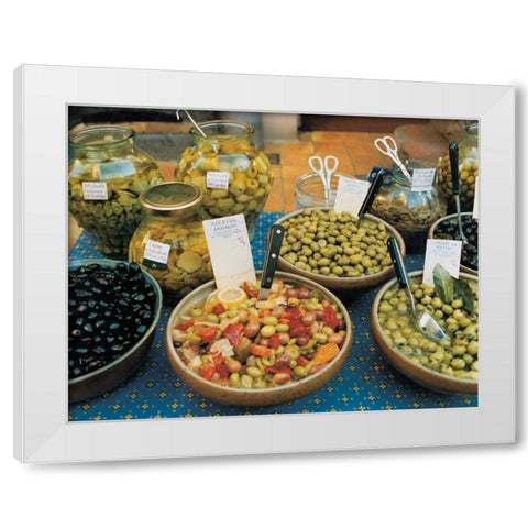 Olives Antibes White Modern Wood Framed Art Print by Cieslikowski, Zeny