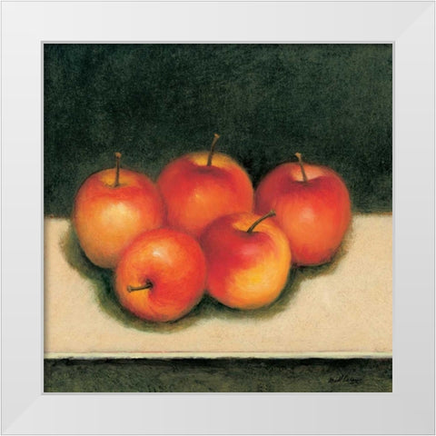 Gala Apples White Modern Wood Framed Art Print by Creevy, Bill