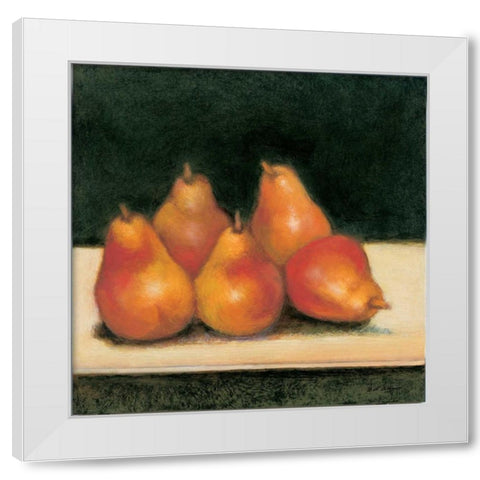 Cosmos Pear White Modern Wood Framed Art Print by Creevy, Bill