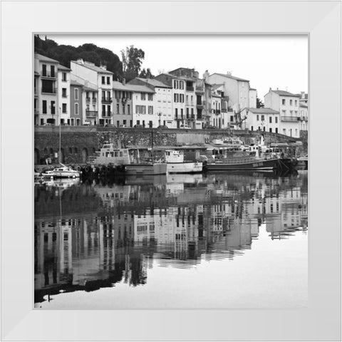 Port Vendres White Modern Wood Framed Art Print by Crane, Rita