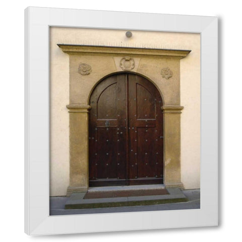 Prague Door II White Modern Wood Framed Art Print by Christensen, Jim