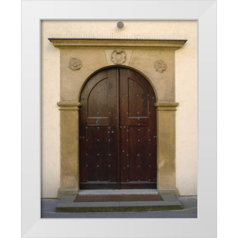 Prague Door II White Modern Wood Framed Art Print by Christensen, Jim