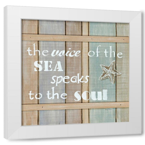 Driftwood Signs II White Modern Wood Framed Art Print by Davis, Paige