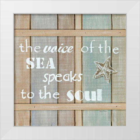 Driftwood Signs II White Modern Wood Framed Art Print by Davis, Paige