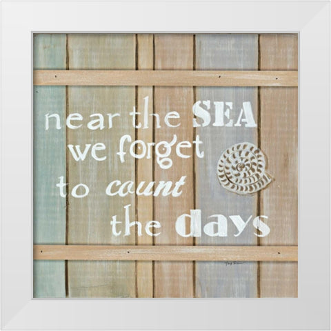 Driftwood Signs IV White Modern Wood Framed Art Print by Davis, Paige