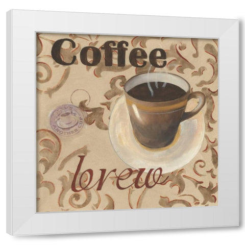Coffee Brew White Modern Wood Framed Art Print by Davis, Paige