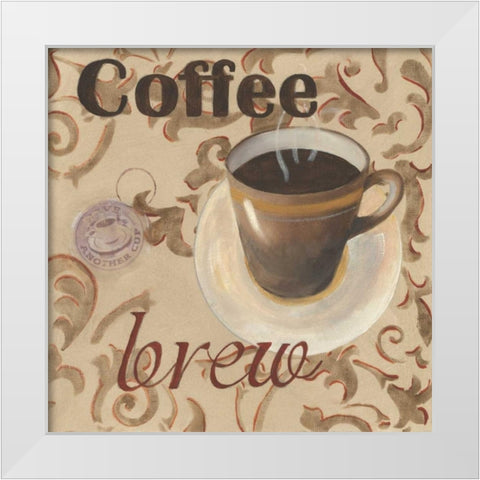 Coffee Brew White Modern Wood Framed Art Print by Davis, Paige