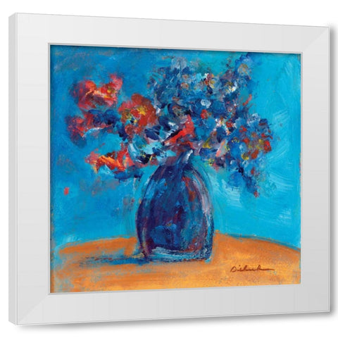 Blue Vase II White Modern Wood Framed Art Print by Dilbeck, Nikki