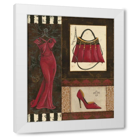 Fashion Collage I White Modern Wood Framed Art Print by Devereux, Sophie