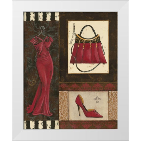 Fashion Collage I White Modern Wood Framed Art Print by Devereux, Sophie