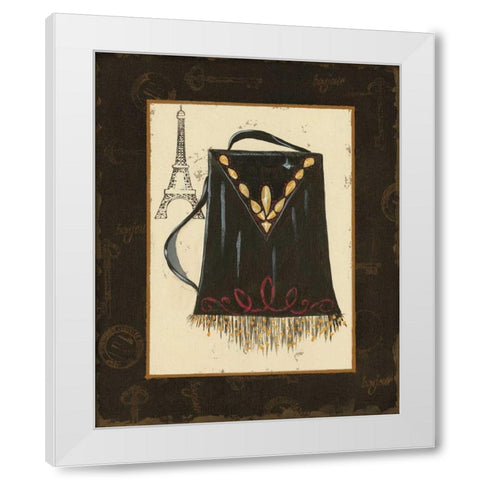 Fashion Purse II White Modern Wood Framed Art Print by Devereux, Sophie