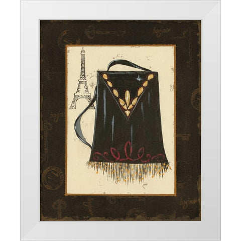 Fashion Purse II White Modern Wood Framed Art Print by Devereux, Sophie