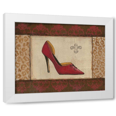 Fashion Shoe I White Modern Wood Framed Art Print by Devereux, Sophie