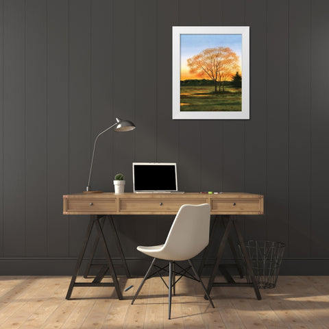 Marsh at Dusk II White Modern Wood Framed Art Print by Duke, William