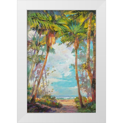 Path to Paridise I White Modern Wood Framed Art Print by Delanty, Rick