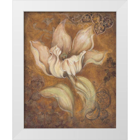 Study in Ecru II White Modern Wood Framed Art Print by Engman, Allyn