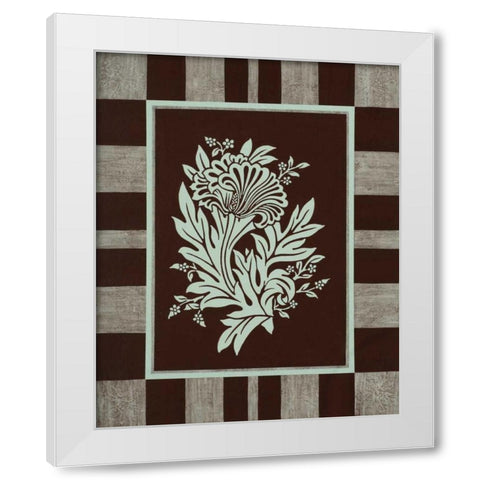 Aqua Elegance I White Modern Wood Framed Art Print by Engman, Allyn