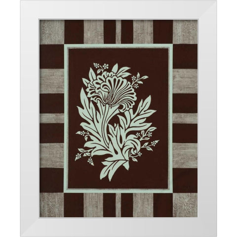 Aqua Elegance I White Modern Wood Framed Art Print by Engman, Allyn