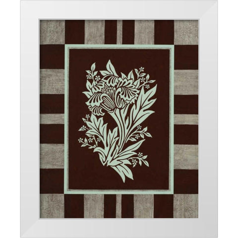 Aqua Elegance II White Modern Wood Framed Art Print by Engman, Allyn