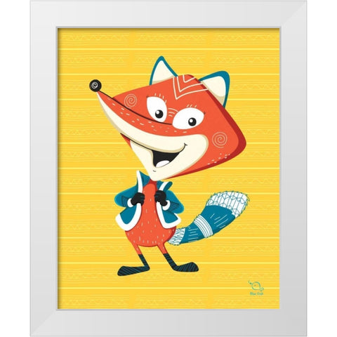Collars Up! White Modern Wood Framed Art Print by Blue Fish