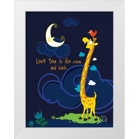 Moony Light! White Modern Wood Framed Art Print by Blue Fish
