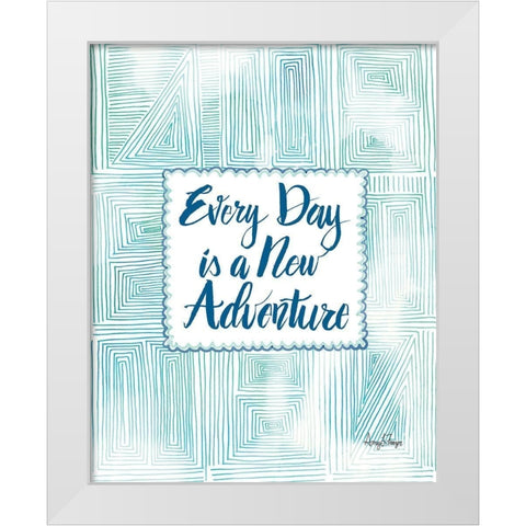 New Adventure White Modern Wood Framed Art Print by Frazer, Amy