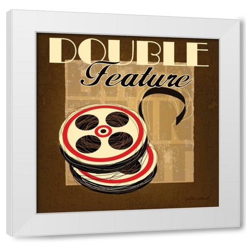 Double Feature White Modern Wood Framed Art Print by Gamel, Stacy