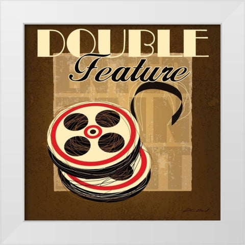 Double Feature White Modern Wood Framed Art Print by Gamel, Stacy