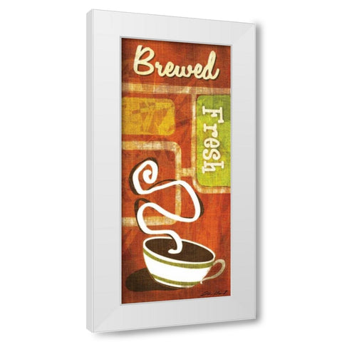 Retro Coffee II White Modern Wood Framed Art Print by Gamel, Stacy